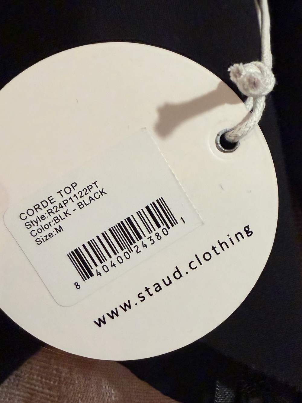 STAUD Long Sleeve Black Corde Top, NEW - Picture 6 of 12